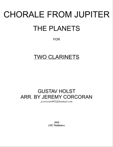 Chorale from Jupiter for Two Clarinets
