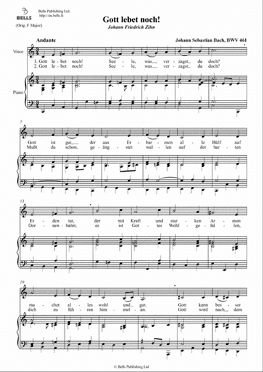 Gott lebet noch!, BWV 461 (C Major)