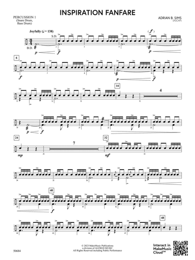 Inspiration Fanfare: 1st Percussion