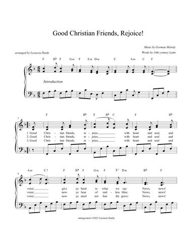 Good Christian Friends Rejoice!