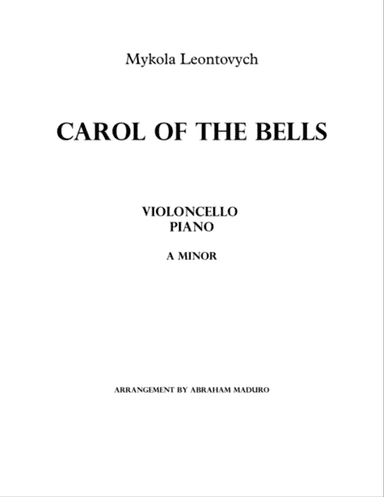 Carol Of The Bells Violoncello and Piano