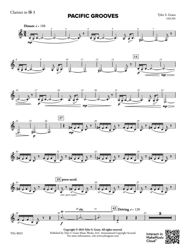 Pacific Grooves: 3rd B-flat Clarinet