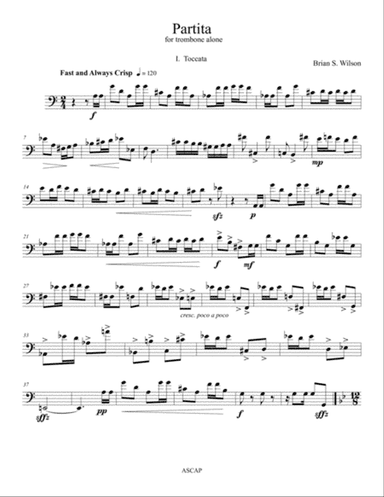 Partita for Unaccompanied Trombone