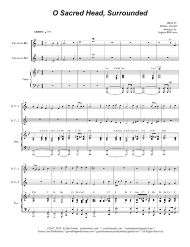 O Sacred Head, Surrounded (Duet for Bb-Clarinet)