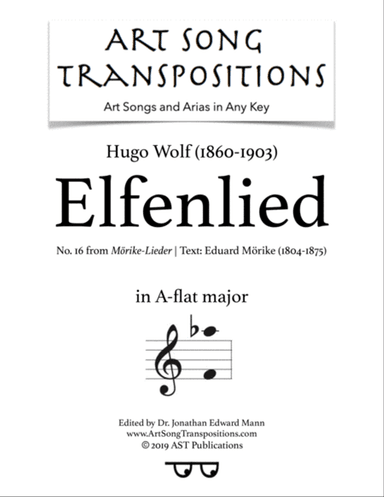 WOLF: Elfenlied (transposed to A-flat major)