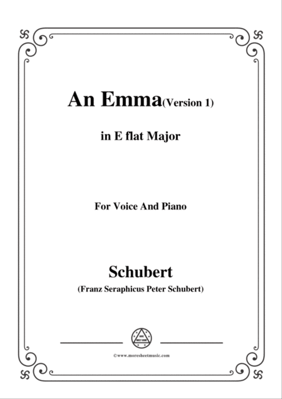 Schubert-An Emma(1st version),in E flat Major,for Voice&Piano