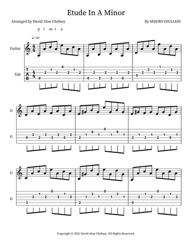 Etude In A Minor