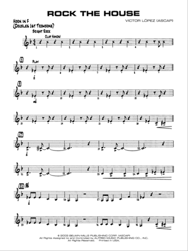 Rock the House: 1st F Horn