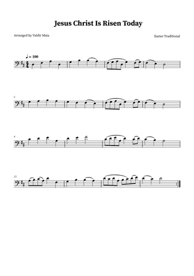 Jesus Christ Is Risen Today - Cello