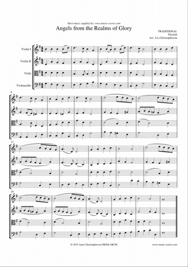 Angels From the Realms of Glory - String Quartet