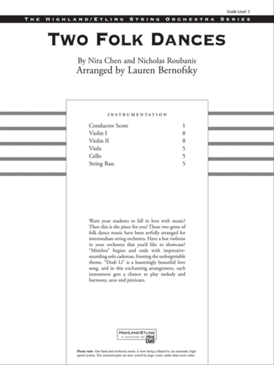Two Folk Dances: Score