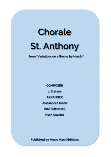 Chorale St. Anthony from Variations on a theme by Haydn