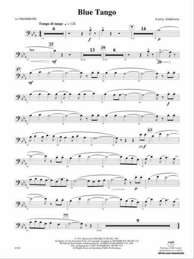 Blue Tango: 1st Trombone