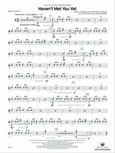 Haven't Met You Yet: 2nd Percussion