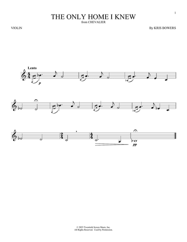 The Only Home I Knew (from Chevalier)