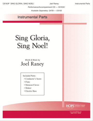 Sing Gloria, Sing Noel!-Raney-Conductor's Score, Flute, & Percussion-Digital Ver