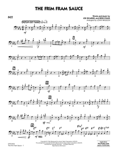 The Frim Fram Sauce (arr. John Wasson) - Bass