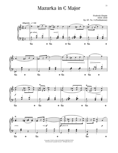 Mazurka, Op. 67, No. 3