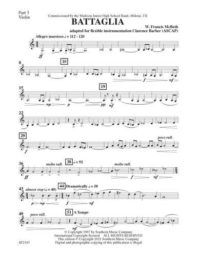 Battaglia - Violin 3