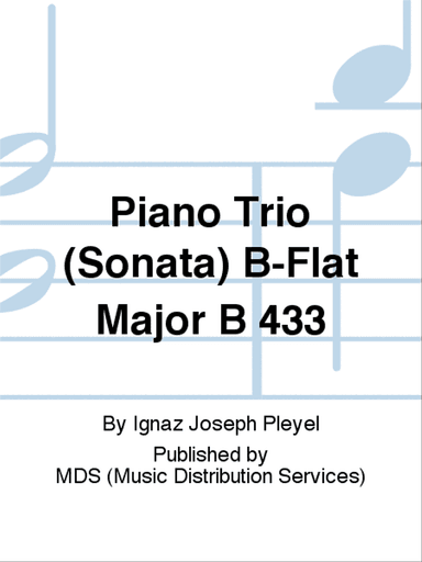 Piano Trio (Sonata) B-flat Major B 433