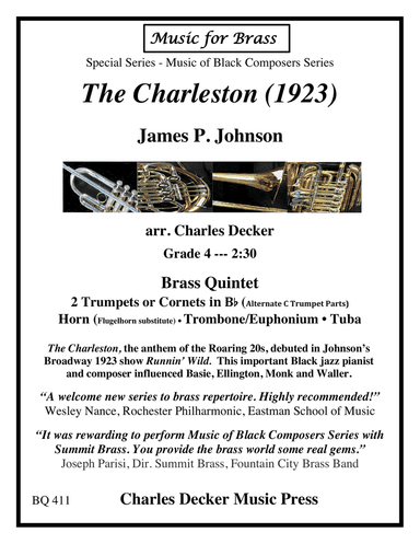 The Charleston (1923) for Brass Quintet