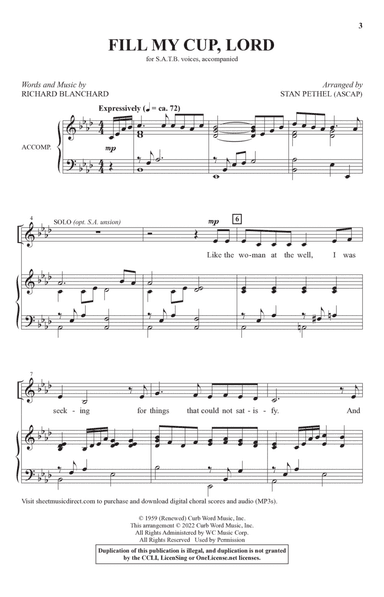 Fill My Cup, Lord (arr. Stan Pethel)