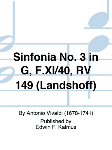 Sinfonia No. 3 in G, F.XI/40, RV 149 (Landshoff)