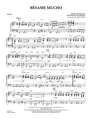 Besame Mucho - Piano