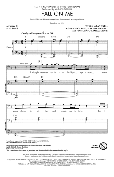 Fall On Me (from The Nutcracker and the Four Realms) (arr. Mac Huff)