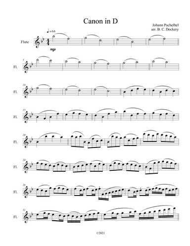 Canon in D (Flute Solo)