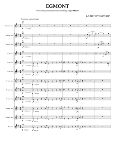 Egmont for Saxophone Ensemble
