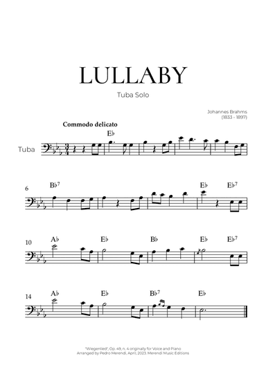 Lullaby (Tuba Solo) - Johannes Brahms