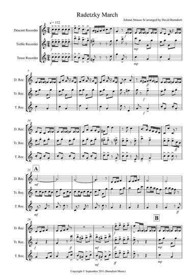 Radetzky March for Recorder Trio