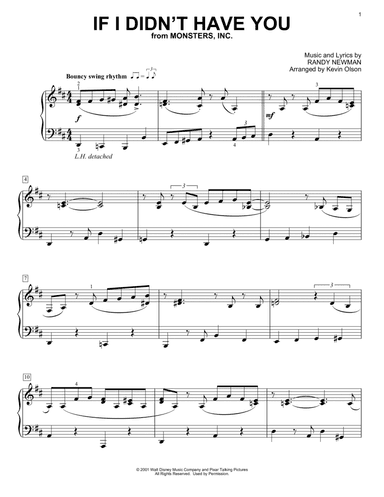 If I Didn't Have You (from Monsters, Inc.) (arr. Kevin Olson)