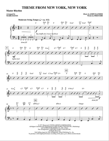Theme from New York, New York: Master Rhythm