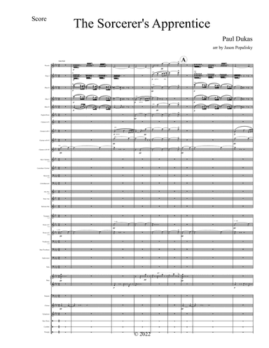 The Sorcerer's Apprentice-arranged for Symphonic Band (SCORE ONLY) - Score Only