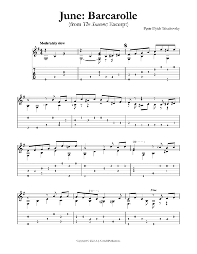 June: Barcarolle (from The Seasons)