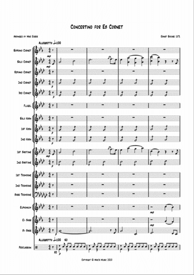 Concertino for Eb Cornet and brass band