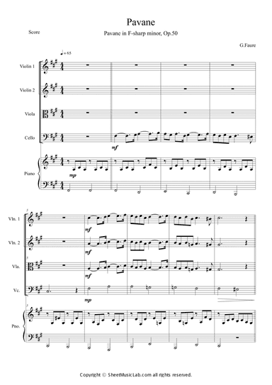 Pavane in F sharp minor, Op. 50