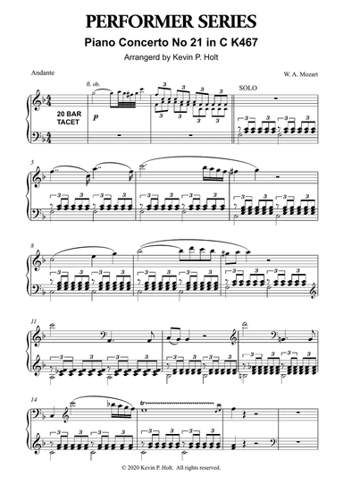 Mozart - Piano Concerto no 21 in C major. 2nd movement