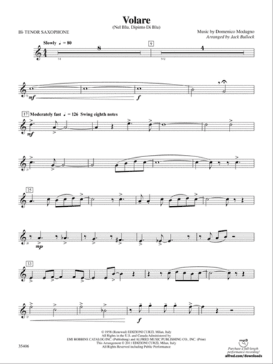 Volare: B-flat Tenor Saxophone