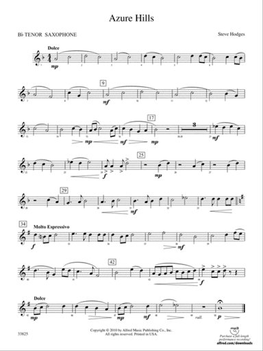 Azure Hills: B-flat Tenor Saxophone