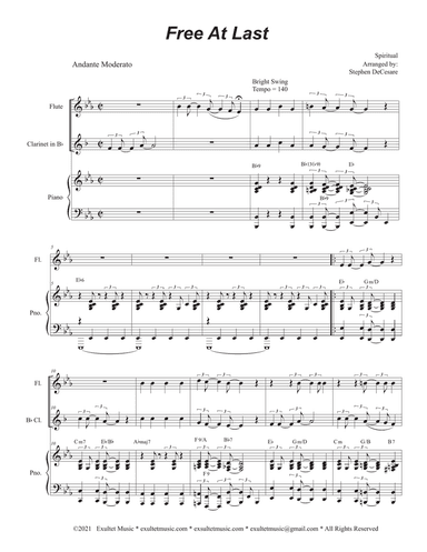 Free At Last (Duet for Flute and Bb-Clarinet)