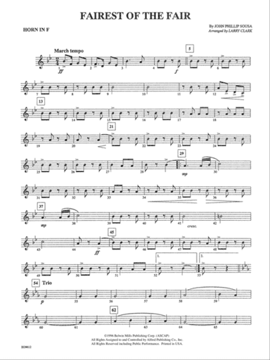 The Fairest of the Fair: 1st F Horn