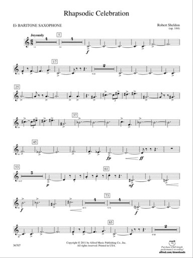 Rhapsodic Celebration: E-flat Baritone Saxophone