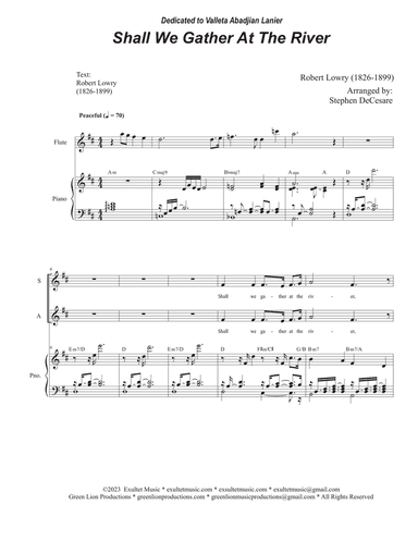 Shall We Gather At The River (Vocal Quartet - (SATB)