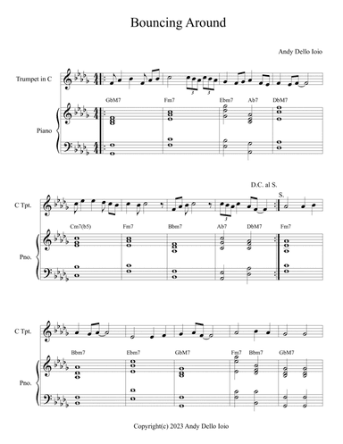 Bouncing Around for Piano and Trumpet