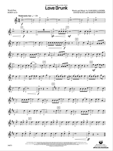 Love Drunk: (wp) 1st Horn in E-flat