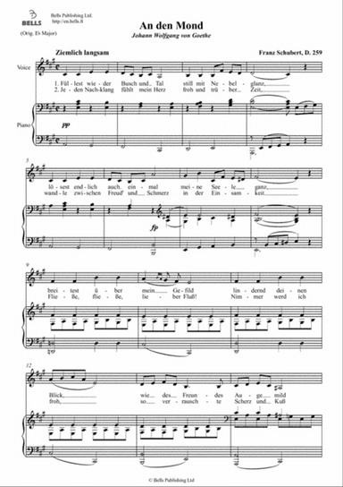 An den Mond (D. 259) (A Major)