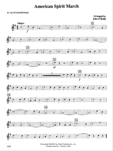 American Spirit March: E-flat Alto Saxophone